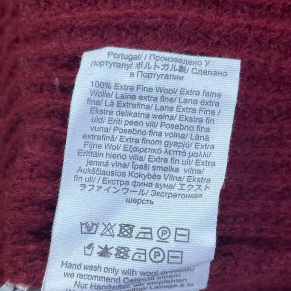 Celtic & Co. Extra Fine Wool Turtleneck Jumper Sweater Sz XL Colorblock Red - Picture 4 of 7